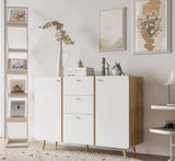 Sideboard Buffet Cabinet with 3 Drawers & 2 Doors,47.24"Buffet Cabinet with Adjustable Shelves W2282P220585