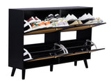 2 rows of 4 dump buckets with high-leg arched rattan shoe cabinet particle board plastic rattan 05313315