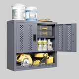 Metal garage cabinet with door, wall-mounted storage cabinet, floating tool cabinet for basements, W396P305780
