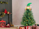 3ft 129 Branches with Santa Claus Decoration PVC Branch Iron Bracket Christmas Tree Green 57400666