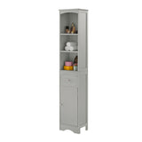 ZNTS Tall Bathroom Cabinet, Freestanding Storage Cabinet with Drawer, MDF Board, Adjustable Shelf, Grey 54569192