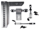 Adjustable 10" Drop / Rise Trailer Hitch for 2" Receiver 2" &2-5/16" Chrome Ball Aluminum 61909339