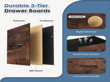 10-Drawer Fabric Dresser, Large Storage Tower for Bedroom, Closet, Living Room, Rustic Brown 71253654