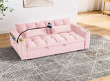 55.51 inch versatile foldable sofa bed in 3 lengths, modern sofa sofa sofa velvet pull-out bed, W2353P263923