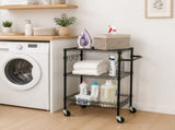 3-Tier New Multipurpose Rolling Cart, Black Color, 495lbs Load Capacity 95381752