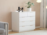 White P2 Particle Board and Density Board 724194cm Wavy Pattern Drawer Front Four-Level Five-Drawer 24090846