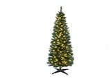 Green 6' Pre-Lit Slim Noble Christmas Tree with 200 Warm White LED Lights & 390 Realistic 36560439
