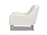 Nimbus 27.5" Curved Accent Chair, Ivory White Boucle B2719P238256