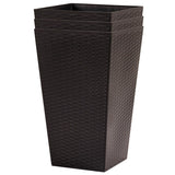 3 PCS Indoor Planters with Drainage Hole Brown 25926186