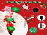 8 Foot Giant Inflatable Santa with 6 LED Lights - 3 Santa Designs 3 "Merry Christmas" Signs, Quick 52468426
