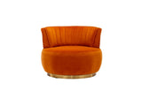 COOLMORE 360 Degree Swivel Cuddle Barrel Accent Sofa Chairs, Round Armchairs with Wide Upholstered, W395102774