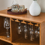 31.5" Liquor Cabinet with Wine Glass Holder & Wine Rack & Adjustable Shelf, Wine Cabinet, Kitchen W1801P195634