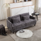 COOLMORE Mid Century Modern chenille Fabric Loveseat sofa, 2-Seat Upholstered Loveseat Sofa Modern W395P151898