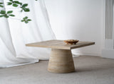 20x20x24" Cream Square Side Table with Pedestal Base W2078P160671