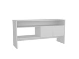 Console Table 31.8" H, with 2 Doors and 3 Shelves, White B097P250861
