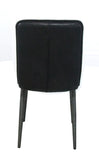 Black and Antique Black Side Chair with Padded Back B062P215497