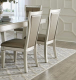 Glamorous Style Side Chairs 2pc Set Acrylic Crystal Tufted Back Upholstered Seat Champagne Finish B01177638