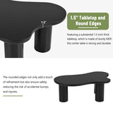 ON-TREND 44'' x 25.9'' Easy Assembly Cloud Coffee Table with 1.5'' Thick Tabletop, Cream Style N721P190395B