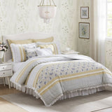 9 Piece Cotton Percale Comforter Set Yellow King B03597197