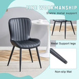 The Black Minimalist Ergonomic Dining Chair Comes In A Pack of 4, With A Comfortable Design Of W1151P277172
