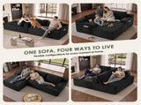 96" Modular Sectional Sofa with L-Shape Chaise,Sectional Couches for Living Room&Home Office,DIY W6263P547507