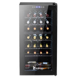 Dual Zone Wine and Beverage Refridgerator, 28 Bottle Wine Fridge with Independent Temperature 97057086