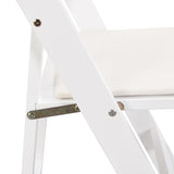 Upholstered folding chair,space saving, easy to carry, ,4PCS,Beige cushion/white shelf,Dining room W495P193649