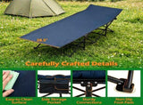 Navy Foldable Heavy Duty Camping Cot 330LBS, Portable Outdoor Sleeping Bed with Cushion & Carry 99821226
