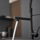 Commercial Stainless Steel Kitchen Faucet with Pull Down Sprayer, Single Handle Single Lever Kitchen W1932P224883