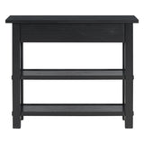 ZNTS TREXM Retro Console Table with Drawer and Two Sturdy Shelves for Entryway, Living Room N715P195561B