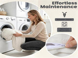 Beige Convertible Corduroy Bean Bag Sofa for Adults, 76.5x55 Inch Sponge Filling Foldable 22675140