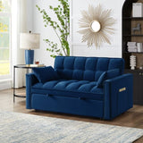 4 in1 Loveseat Sofa Bed Armrests & Storage Pockets, Multi-Function Tufted Pull-out Sofa Bed W2186P166129
