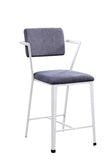Grey and White Padded Counter Height Chair B062P209230