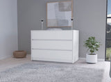 White 3-Drawer Dresser B062P175075