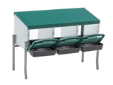 Nesting Boxes for Chickens, 3 Holes Chicken Nesting Boxes with Legs, Chicken Laying Box with Lid 92102638