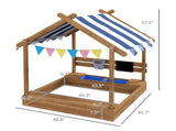 Wooden Sandbox, for 3-7 Years Old Kids 47433319