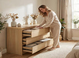 6 Dresser for Bedroom, Modern 6 Drawer Dresser with Spacious Countertop, Wood Storage Cabinet with W3204P484603