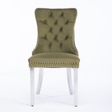 Nikki Collection Modern, High-end Tufted Solid Wood Contemporary Velvet Upholstered Dining Chair W1143P151488