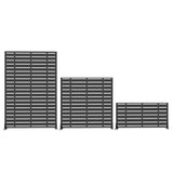 Outdoor Screen, Freestanding Patio Screen with Metal Frame & Resin Panels, Modern Decorative W1859P339186