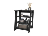 Black Freestanding Bathroom Shelf with Open Storage B062P252189