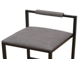 Set of 2 Counter Height Barstools Kitchen Island Stools with Back Modern Armless Metal Legs & PU 86496159