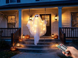 5FT Hanging Swing Ghost Halloween Decor, Warm White LED Lights 16.4FT Remote Control, Adjustable 72349301
