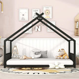 Full Size Metal House Bed, Black MF305893AAB