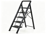 5 Step Folding Step Ladder, 330 lbs Heavy-Duty Metal Step Stool with Reinforced X-Structure, 01485233