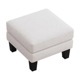 Fabric Ottoman Beige W109741865