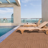 Plastic Interlocking Deck Tiles, 11.8"x11.8", Patio Flooring Outdoor Waterproof All W2882P204155