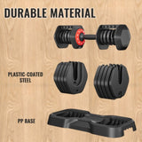 ZNTS Adjustable Dumbbell Set, 10 in 1 Free Dumbbell for Men and Women, Black Dumbbell for Home Gym, Full 27706321