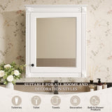 24'' x 27'' Wall Mounted Bathroom Storage Cabinet with Mirror, Medicine Cabinet with Height N710P195492K