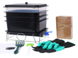 Worm Farm Composting Bin, 4 Tray Worm Compost Bin- for Recycling Food Waste at Home 31116453