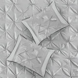 7 Piece Tufted Comforter Set Grey Cal King B03596789